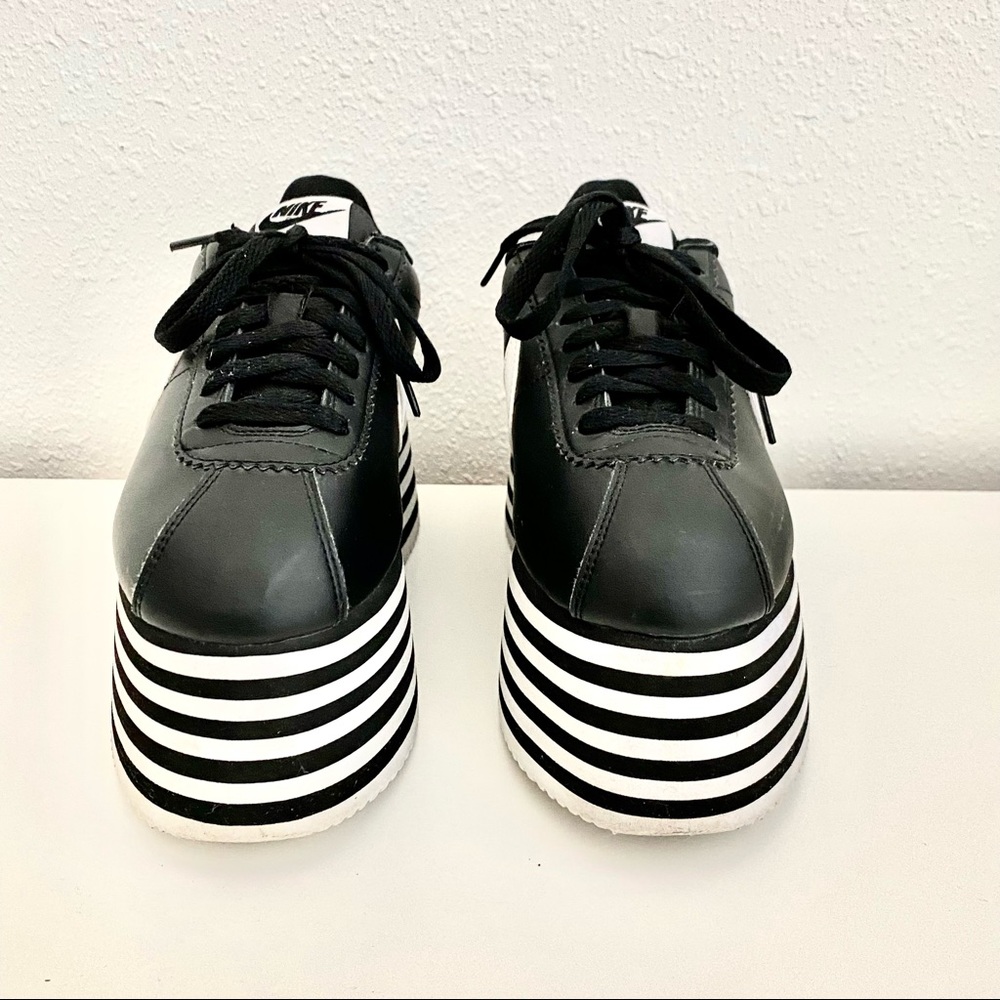 SOLD Comme des Garçons x Nike Platform Cortez Black 8 US, 39 EU - Picture 6 of 11